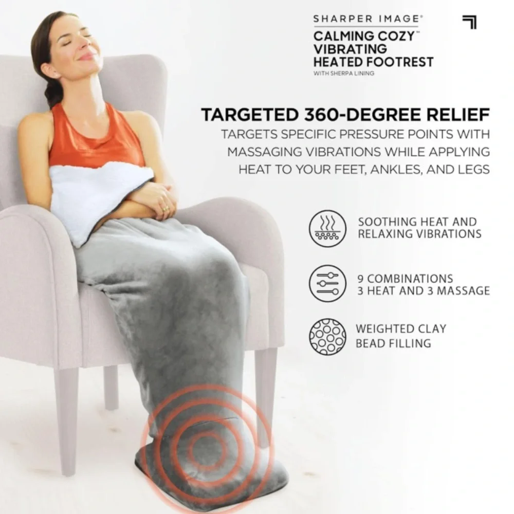 Sherpa Wrap Sharper Image Calming Cozy Massaging Heat Wrap